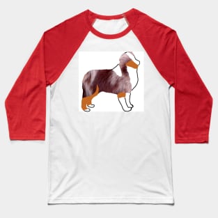 miniature american shepherd red merle silhouette Baseball T-Shirt